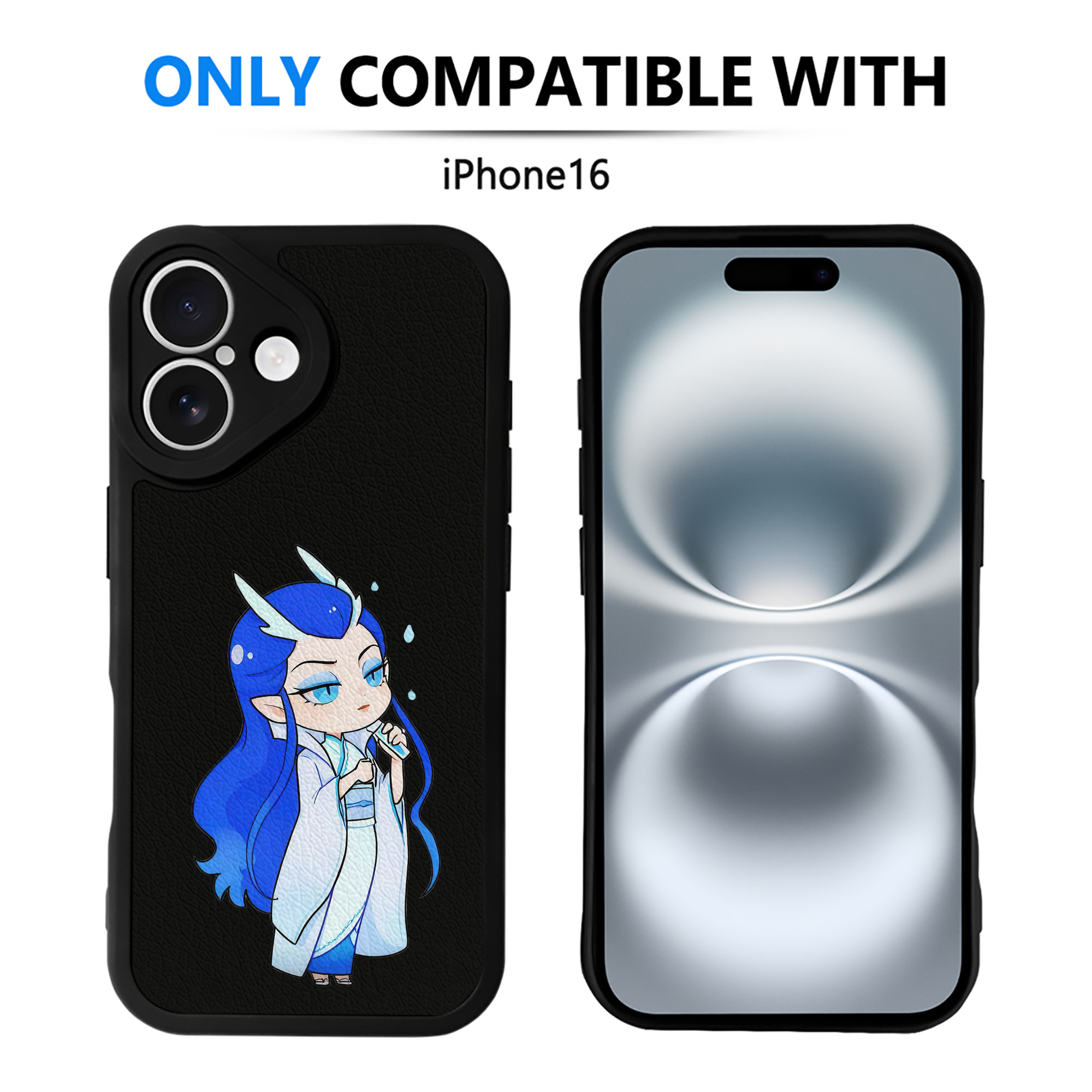 （画像用） Ne Zha 2 ナタ 魔童の大暴れ 【iPhone 16シリーズ対応】シリコンスマホケース（レザー調） 材質：シリコン